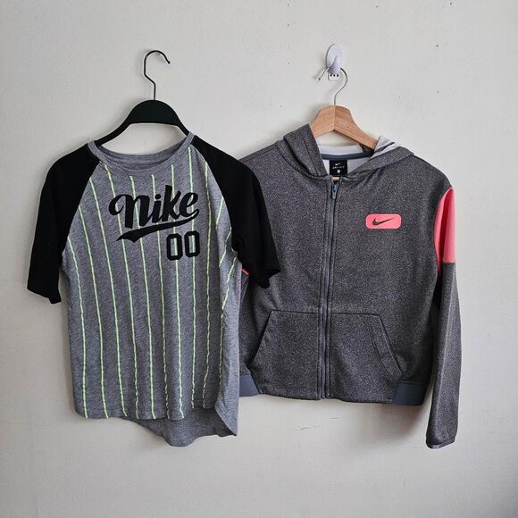 Nike Girl's Hoodie & Baseball T-shirt lot. Both in size large. - Picture 2 of 8